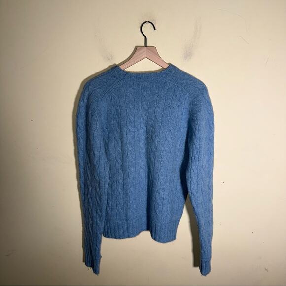 VNTG ABERCROMBIE 90s cashmere wool blend ribbed crewneck  Sweater XL - Picture 6 of 6